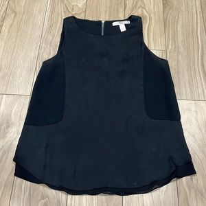 Forever 21 black scoop neck with mesh panels tank